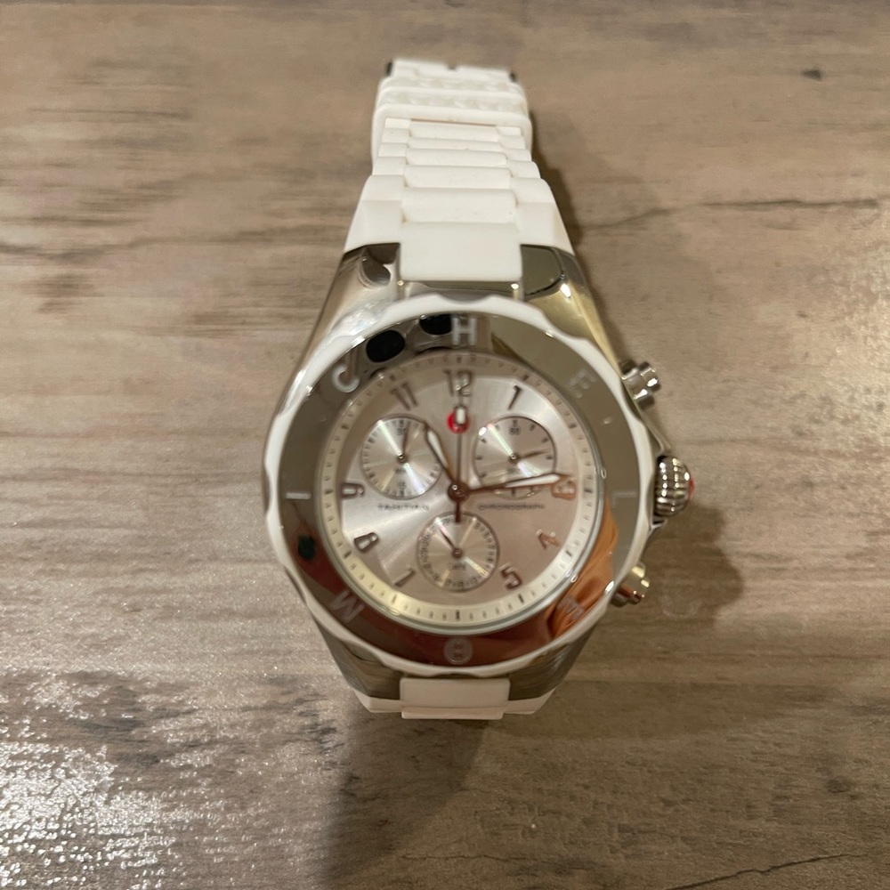 Michele White Rubber Watch great condition worn only a few times!